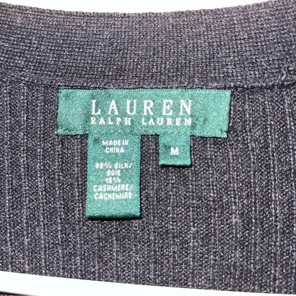 Ralph Lauren Man Cashmere and Silk Blend Sweater Size M - Picture 5 of 6